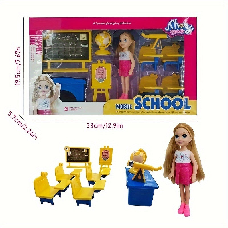 Doll Med School Playset 13 Doll w/ Accessories Role Play Toy Ideal Gift