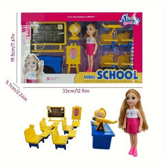 Doll Med School Playset 13 Doll w/ Accessories Role Play Toy Ideal Gift