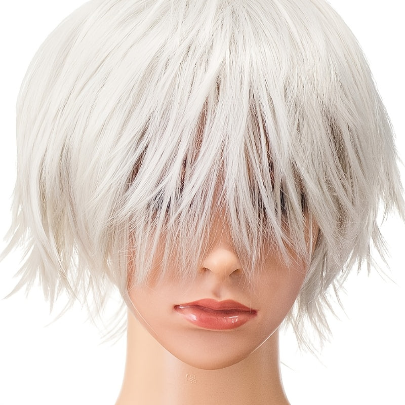 Short Anime Cosplay Wig Handsome Fiber Wig For Men