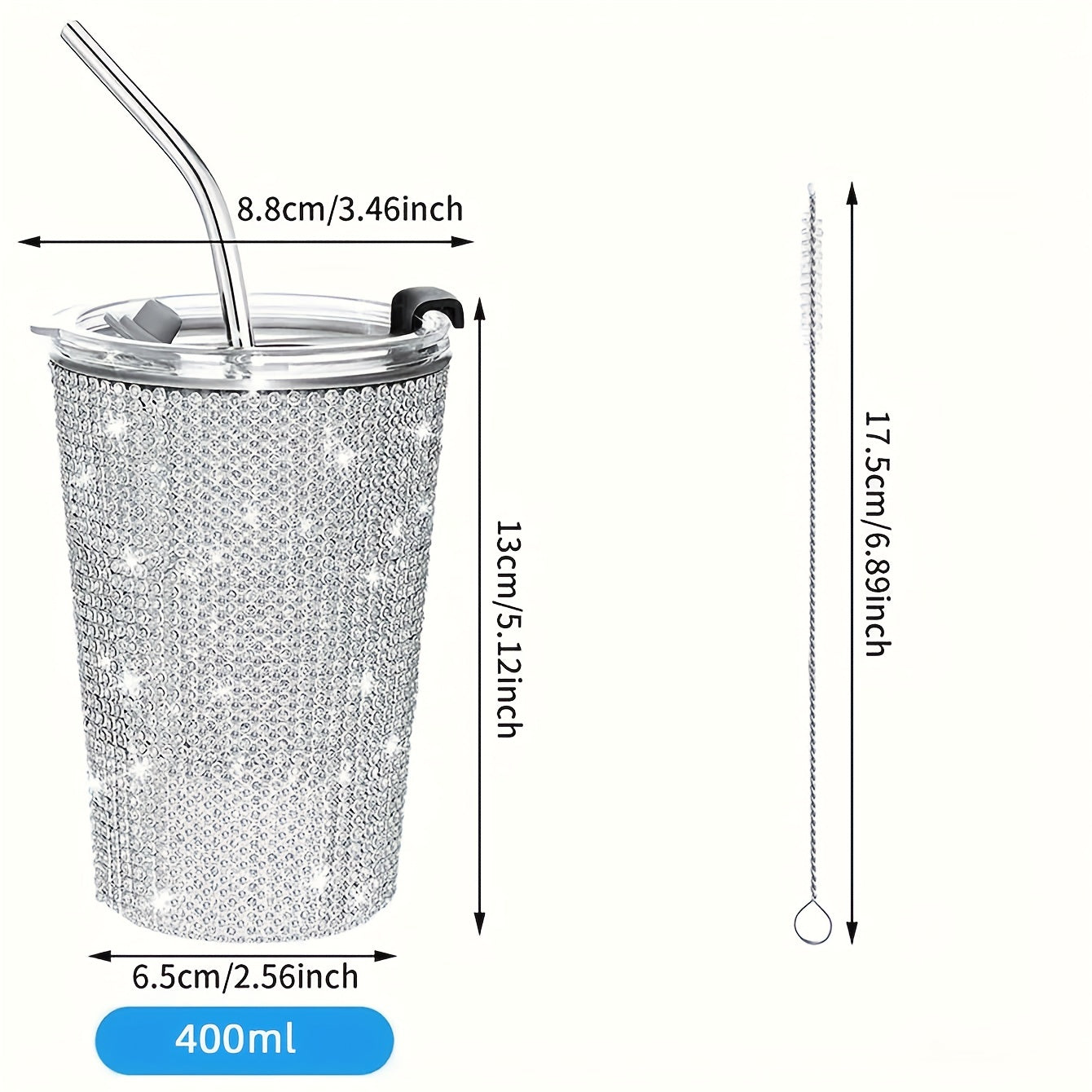 304 Stainless Steel U Shaped Eggshell Cup 400ml 13.5oz Flat Bottom Cup