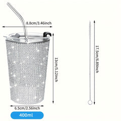 304 Stainless Steel U Shaped Eggshell Cup 400ml 13.5oz Flat Bottom Cup