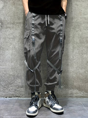 Ribbon Men's Relaxed Fit Cargo Jogger Pants Flap Pockets