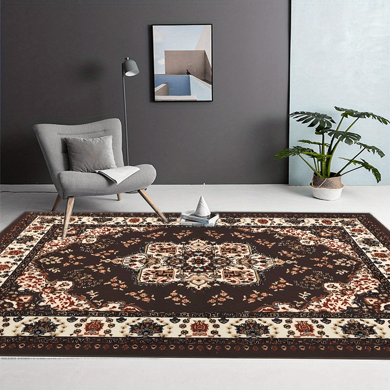 Vintage Boho Area Rug Oriental Traditional Non Skid Indoor Carpet