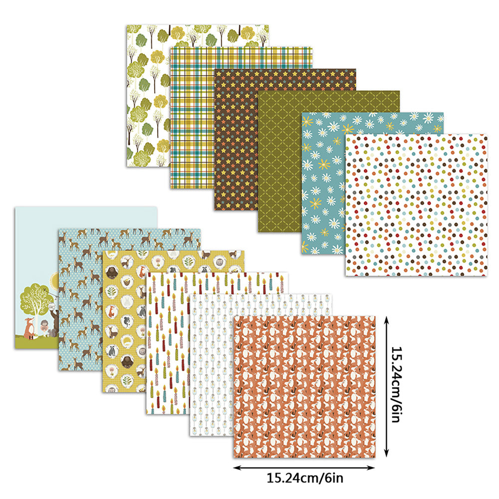 12pcs Vintage Lavender Pattern DIY Scrapbook Paper 6x6