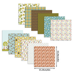 12pcs Vintage Lavender Pattern DIY Scrapbook Paper 6x6