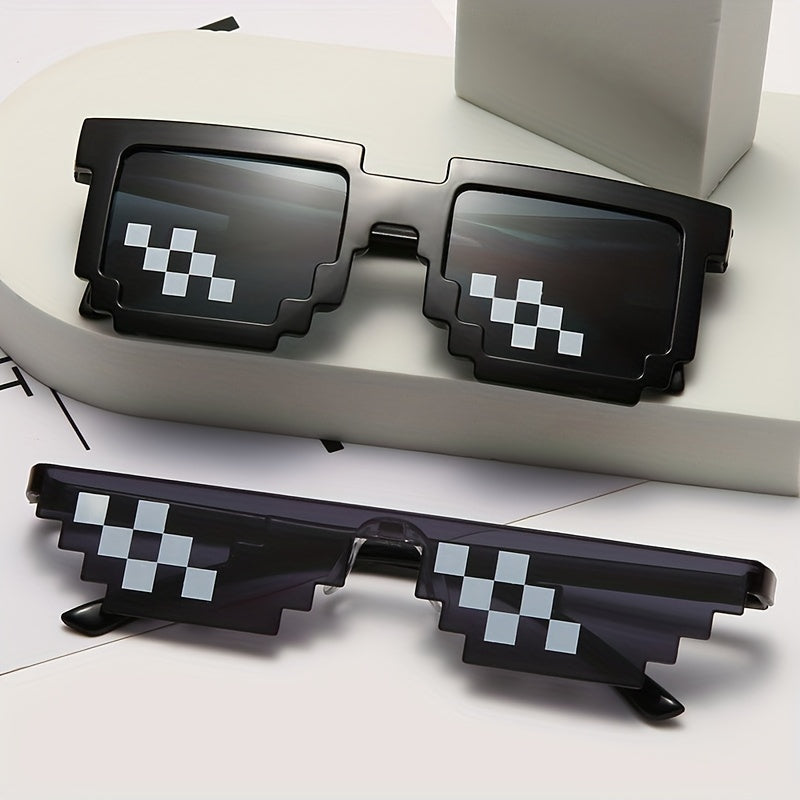 Mosaic Sunglasses Irregular Square Frame Sun Glasses For Women