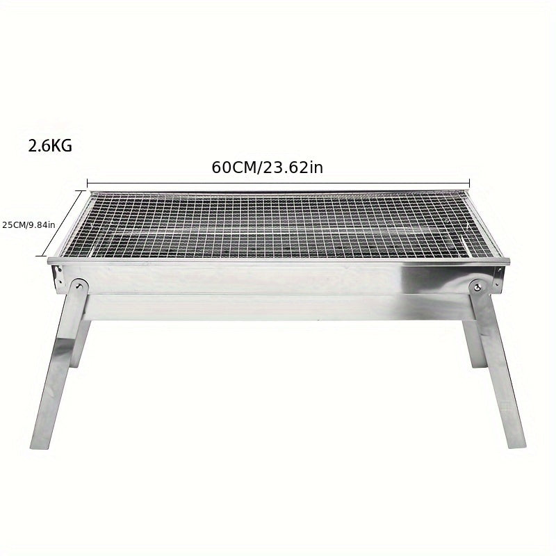 Portable Charcoal Grill for Camping Hiking Picnics - Folding BBQ Grill