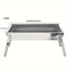 Portable Charcoal Grill for Camping Hiking Picnics - Folding BBQ Grill