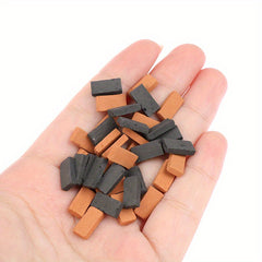 Mini Model House Building Blocks Red Bricks DIY Dollhouse Decor 1:1