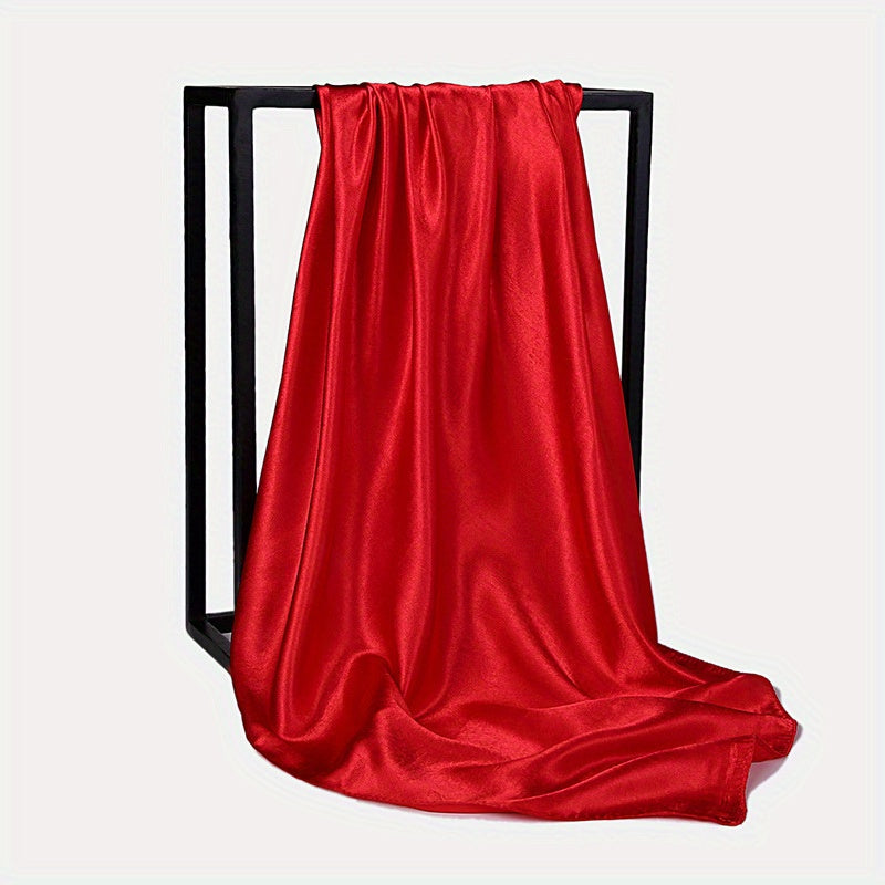Solid Satin Hijab Scarf Silk Scarf Women Head Scarf Wraps