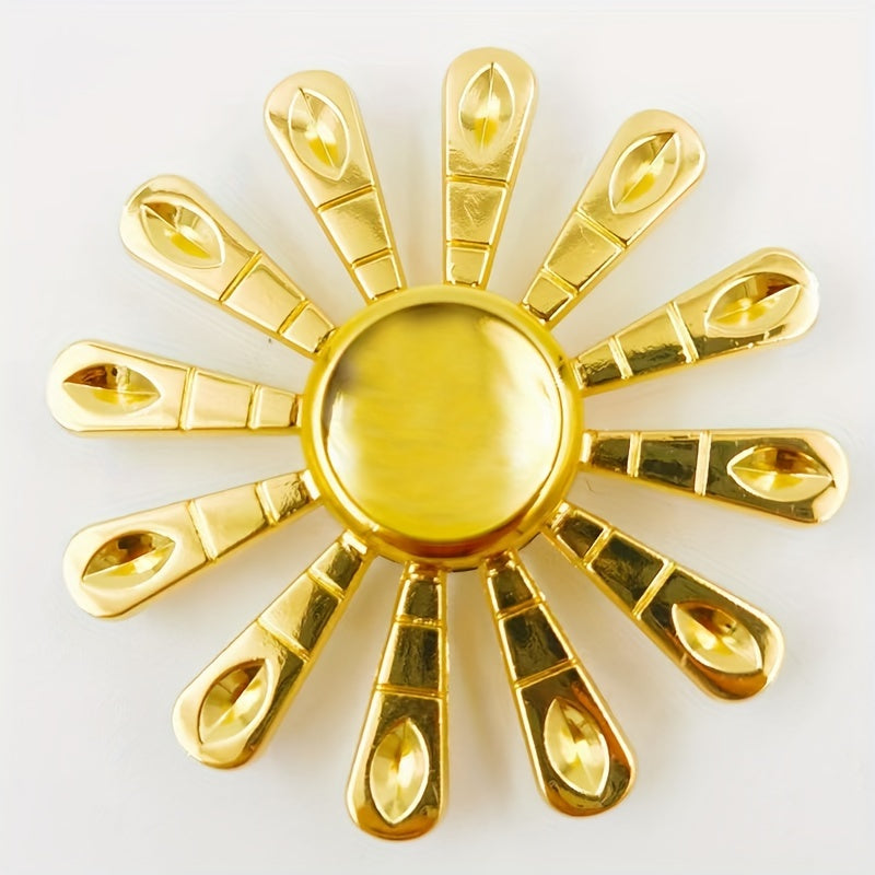 Yellow Metal Fidget Spinner Toy Golden High End Fidget Spinner Balancing Top