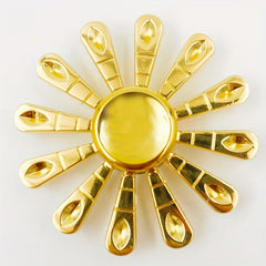 Yellow Metal Fidget Spinner Toy Golden High End Fidget Spinner Balancing Top