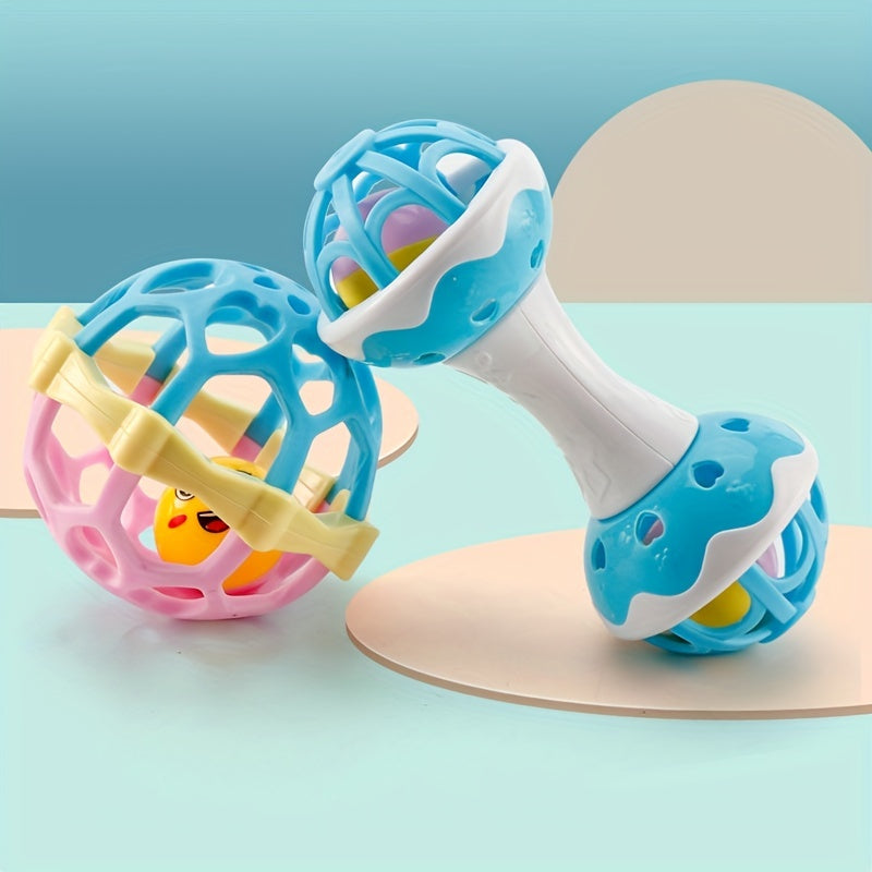 Baby Educational Toys Handgrap Ringing Bell Soft Rubber Hand Grab Ball Set