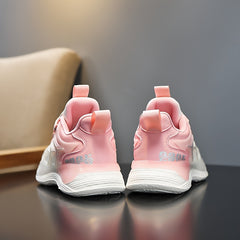 Girl's Gradient Colour Sneakers With Rotating Buckle
