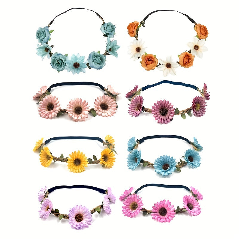 Sunflower Headband Simulation Flower Wreath Women's Hair Access