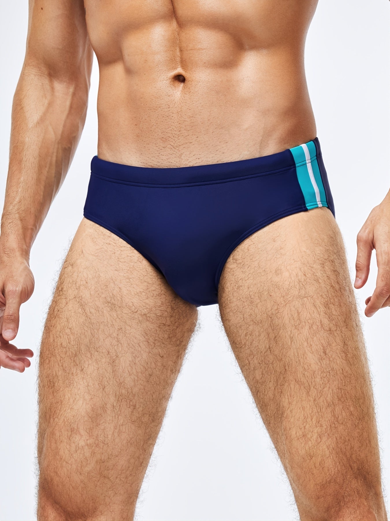 Men's Quick Dry Swim Trunks w/ Side Stripes
