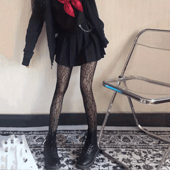 High Waist Spider Web Fishnet Tights for Women