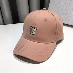 Cartoon Bear Embroidery Baseball Cap Adjustable Lightweight Cartoon Sports Hat