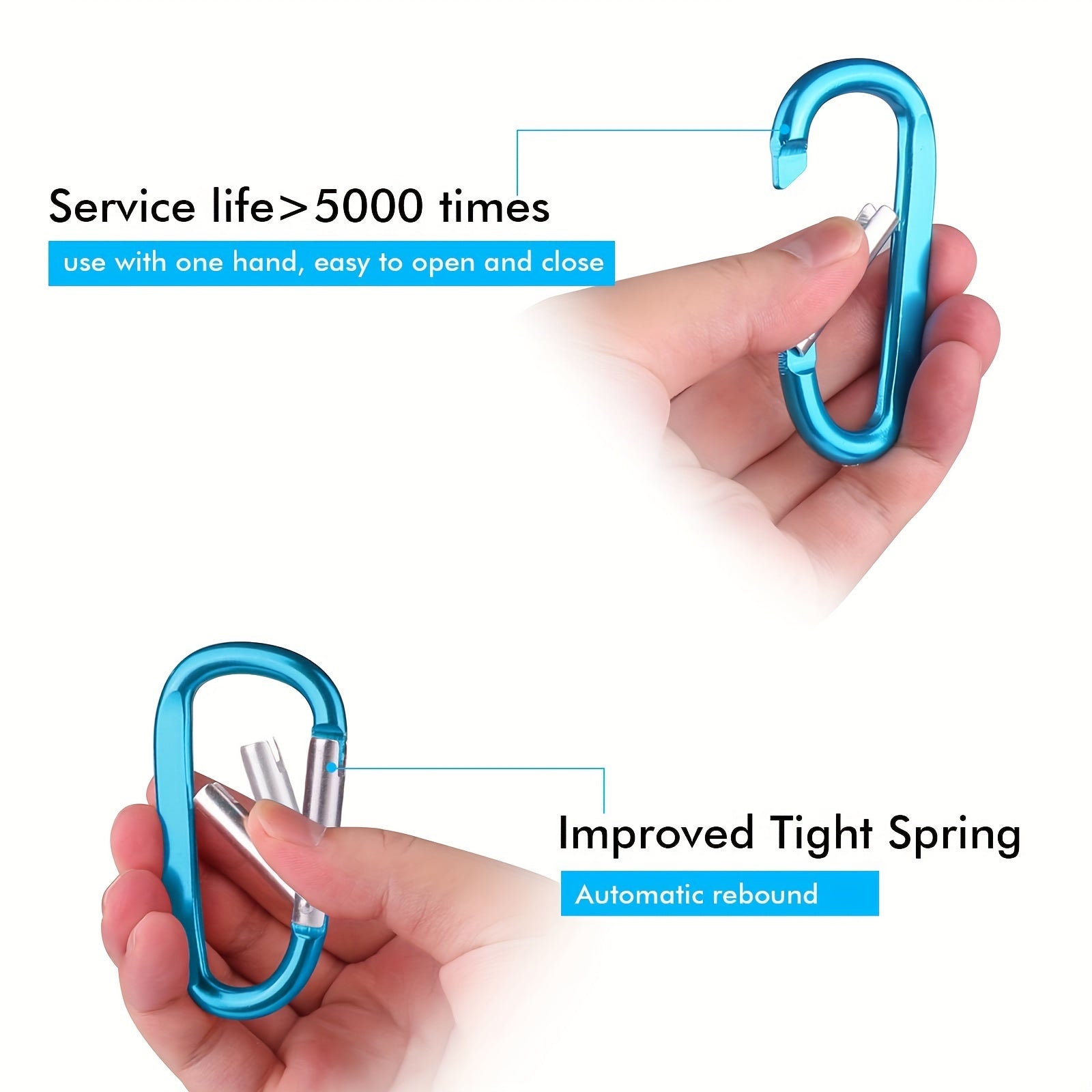 D-shaped Hanging Buckle Backpack Bag Water Bottle Holder for Outdoor Camping