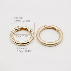 Golden Zinc Alloy O-ring Clip for Keychains and Handbags