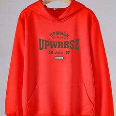 Girls Letter Print Hoodies Comfy Hooded Pullover Tops