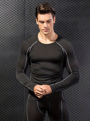 Men's Long Sleeve Compression Shirt for Sports Workout Training