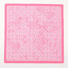 Pink Wheat Print Bandana Graffiti Neckerchief Silk Head Wrap Hair Accessories