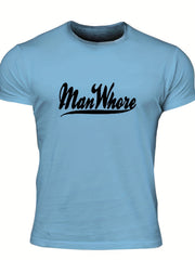 Men's Stylish Letter Print T shirt Casual Tee