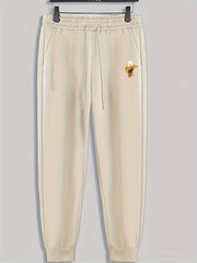 Duck Mouth Print Men's Drawstring Sweatpants Loose Casual Trousers
