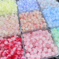 8mm Glass Beads Multicolor DIY Bracelet Necklace Jewelry Accessories