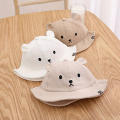 Baby Bear Ear Bucket Hat Fisherman Hat Sunscreen Cap