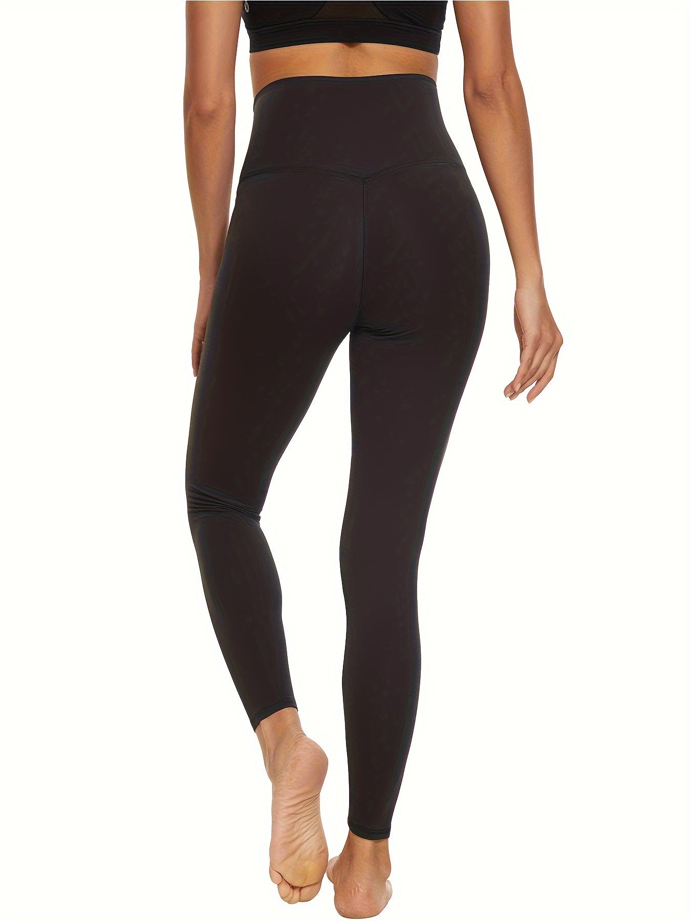 High Waist Tummy Control Yoga Pants Solid Running Leggings