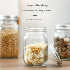 Transparent Glass Storage Jar with Airtight Lid