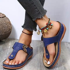 Women's Wedge Flip Flops Soft Sole Non Slip Slides
