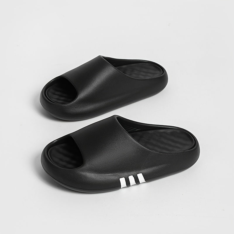 Men's Non Slip Striped Slides for Indoor Outdoor Beach Shower