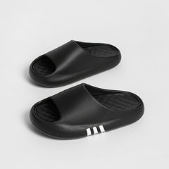 Men's Non Slip Striped Slides for Indoor Outdoor Beach Shower
