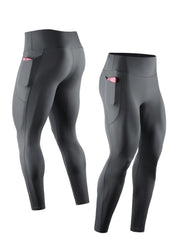 Men's Breathable Compression Leggings with Pocket for Outdoor Training