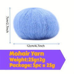 5pc Mohair Yarn for DIY Knitting & Crocheting Sweater & Shawl