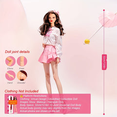 12in Golden Label Silicone Doll, 12 Joints Articulated Body, Head Included