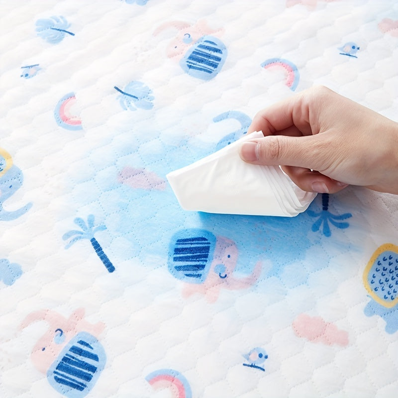Baby Washable Diaper Printed Mattress Breathable Cotton Surface Diaper Pad