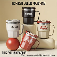 Stainless Steel Coffee Mug with Lid Double Walled Travel Cup Spill Proof