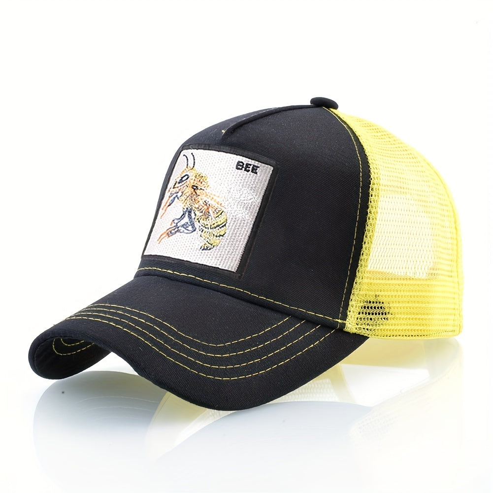 Bee Embroidery Baseball Cap Unisex Sun Hat Hip Hop Cap