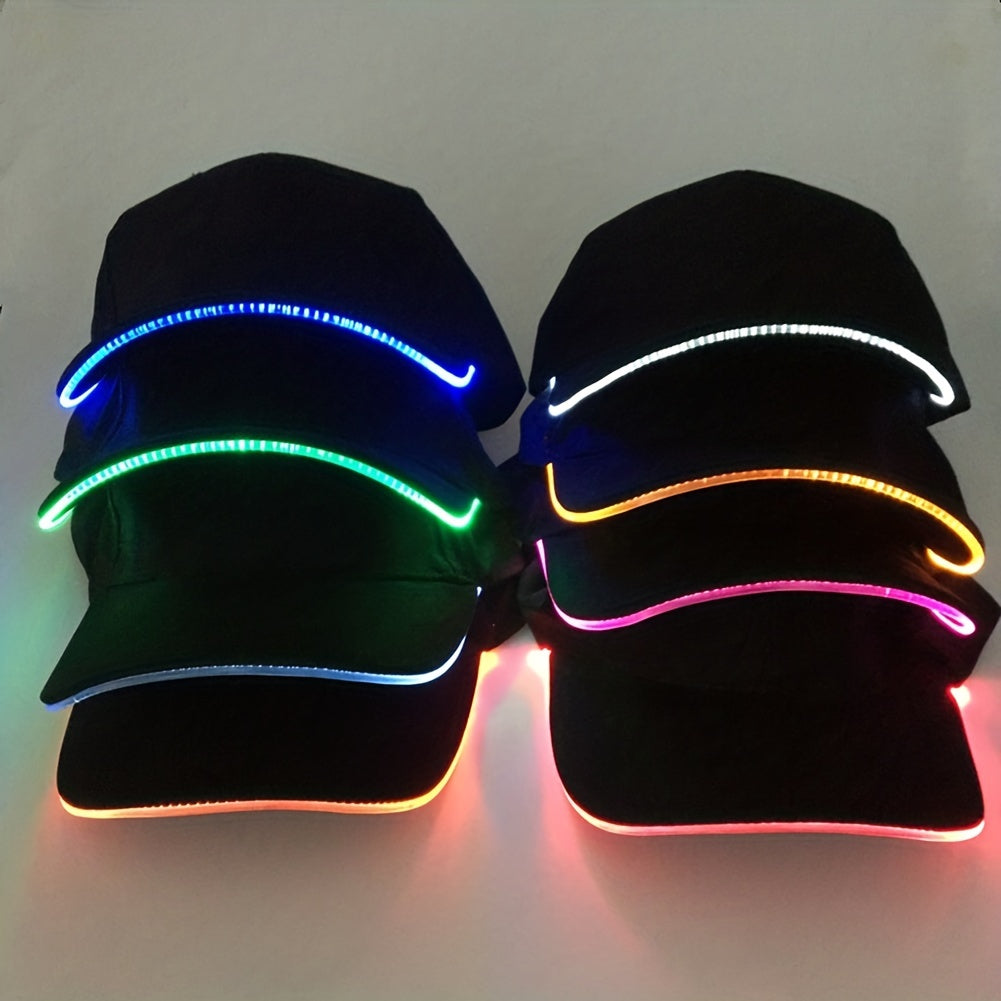 LED Light Up Baseball Cap Glowing Hat for Party Hip hop Running