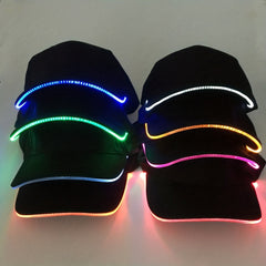 LED Light Up Baseball Cap Glowing Hat for Party Hip hop Running
