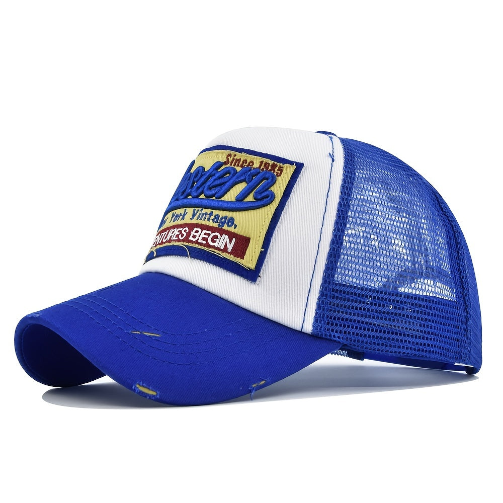 Men's Embroidered Mesh Baseball Cap Adjustable Trucker Sun Hat