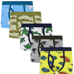 Boys' Pattern Boxer Briefs 5 Pack