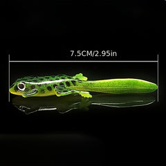 3pcs Colorful Lizard Fishing Lures Soft Paddle Tail Swimbaits for Bass