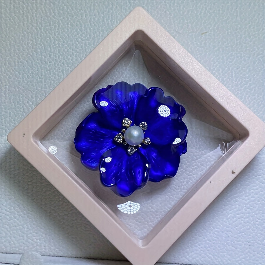 7mm Freshwater Pearl Royal Flower Brooch for Clothes Hat Party Gift