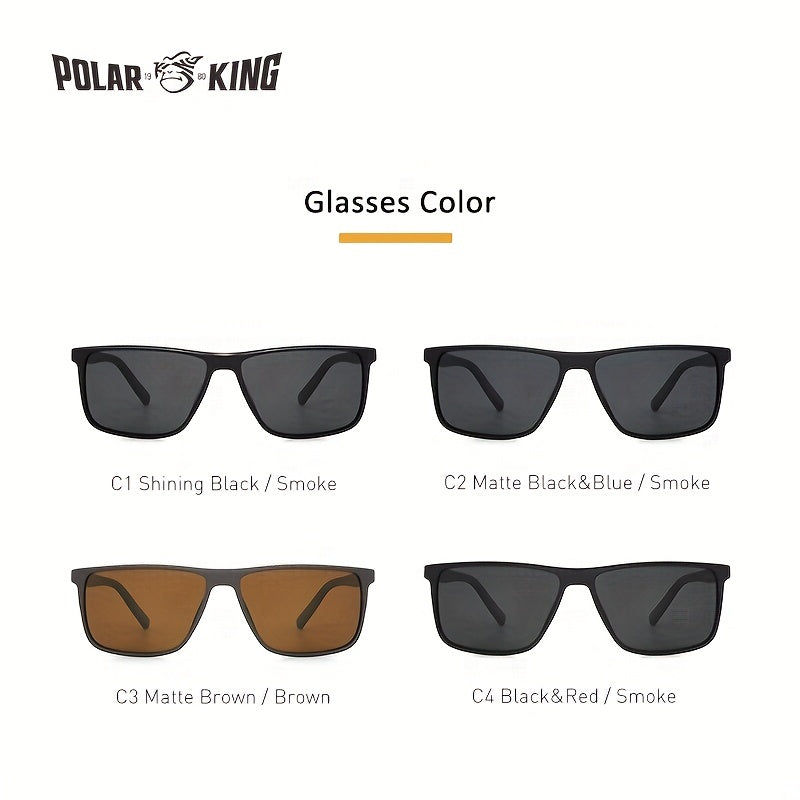 Vintage Square Frame Polarized Sunglasses Anti Glare UV400