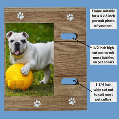 Furry Perfect Pet Memorial Frame with Collar